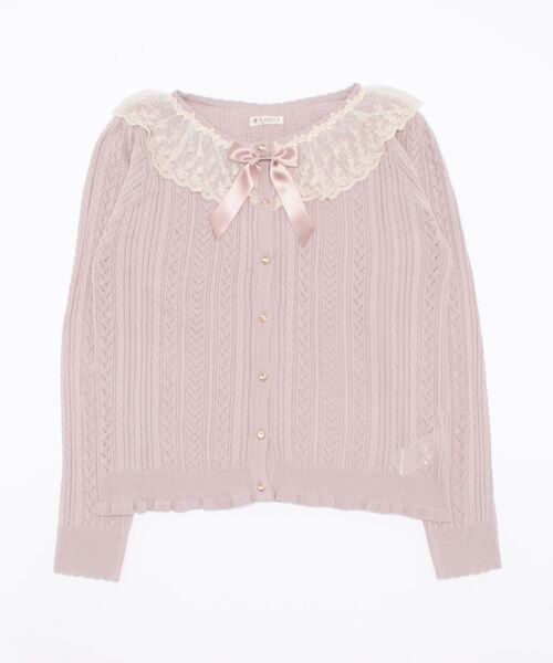 axes femme（アクシーズファム）の「フリルレースニット