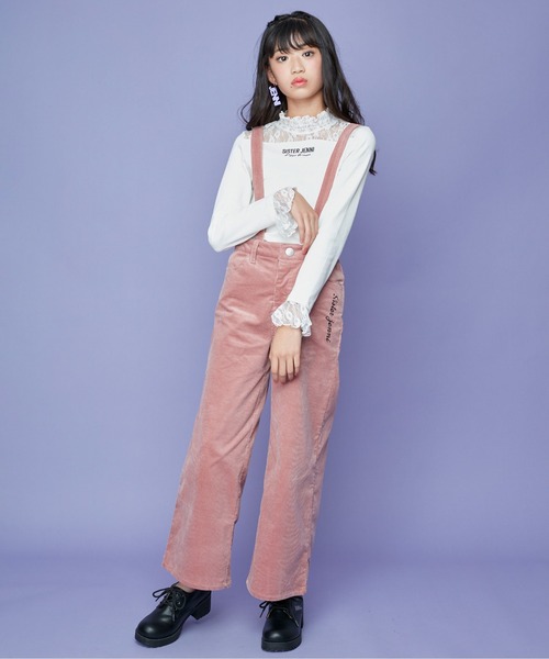 SISTER JENNI（SISTER JENNI）の「レース切替えテレコトップス（Tシャツ/カットソー・キッズ・オフホワイト/ブラック/サックスブルー・150cm/160cm/130cm/140cm）」の15枚目の写真