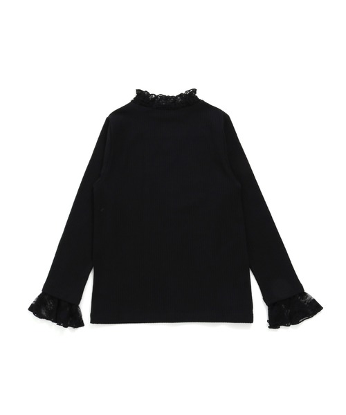 SISTER JENNI（SISTER JENNI）の「レース切替えテレコトップス（Tシャツ/カットソー・キッズ・オフホワイト/ブラック/サックスブルー・150cm/160cm/130cm/140cm）」の7枚目の写真