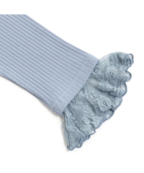 SISTER JENNI（SISTER JENNI）の「レース切替えテレコトップス（Tシャツ/カットソー・キッズ・オフホワイト/ブラック/サックスブルー・150cm/160cm/130cm/140cm）」の12枚目の写真