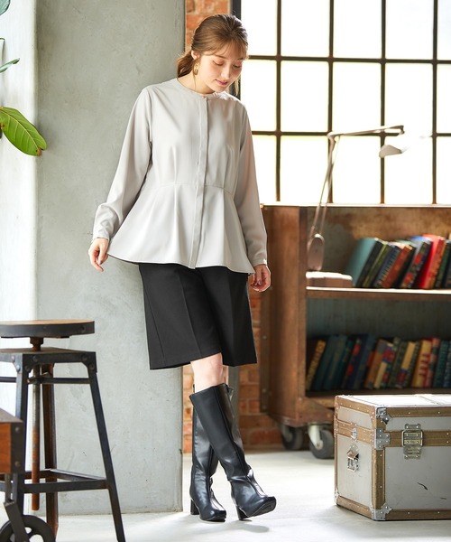 Honeys(ハニーズ)の「ウールライクハーフパンツ(その他パンツ・レディース・ライトベージュ/ブラック/ネイビー・S/L/M)」の6枚目の写真