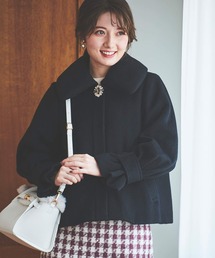 31 Sons de mode | ビジュー付きボリューム襟ショートコート(その他アウター)