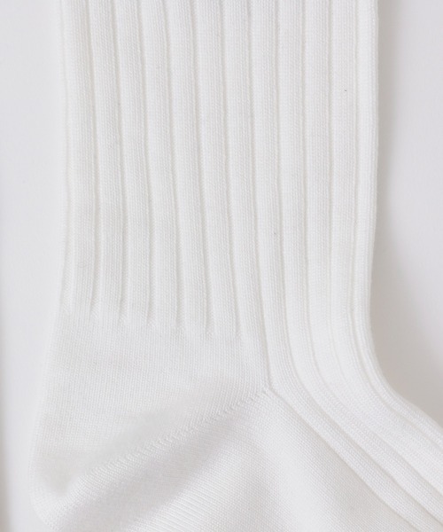 CIAOPANIC TYPY（チャオパニックティピー）の「【靴下屋×TYPY】メンズ 刺繍2本ラインクルーソックス（ソックス/靴下・メンズ・ホワイト・ONE SIZE）」の11枚目の写真