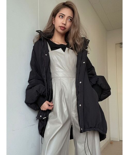 GYDA（ジェイダ）の「ロングパフィブルゾン（ブルゾン・レディース・ブラック/オフホワイト・FREE）」の17枚目の写真