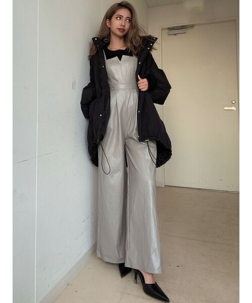 GYDA（ジェイダ）の「ロングパフィブルゾン（ブルゾン・レディース・ブラック/オフホワイト・FREE）」の19枚目の写真