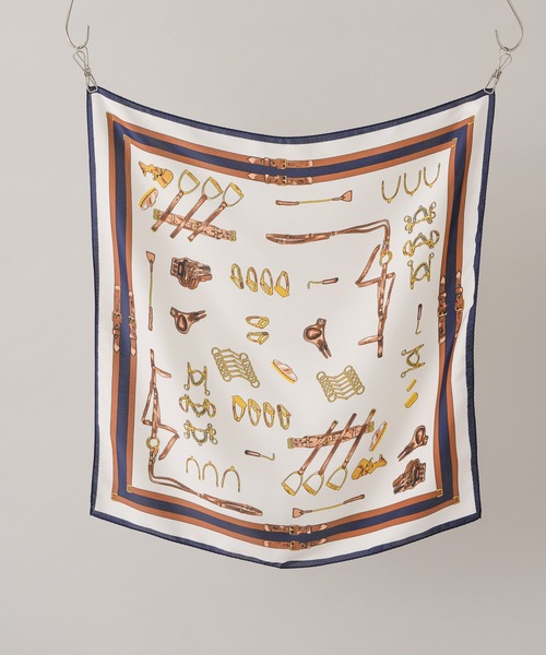 KATHARINE ROSS（キャサリンロス）の「【KATHARINE ROSS】クラシカル馬具柄ミニスカーフ WEB限定（バンダナ/スカーフ・レディース・ピンク/ミント/イエロー/アイボリー・MEDIUM）」の7枚目の写真