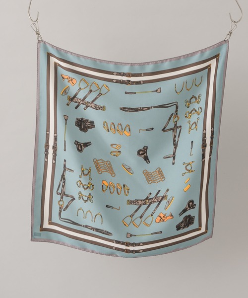 KATHARINE ROSS（キャサリンロス）の「【KATHARINE ROSS】クラシカル馬具柄ミニスカーフ WEB限定（バンダナ/スカーフ・レディース・ピンク/ミント/イエロー/アイボリー・MEDIUM）」の5枚目の写真