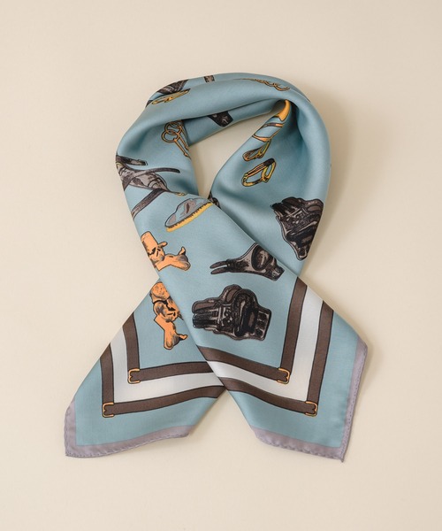 KATHARINE ROSS（キャサリンロス）の「【KATHARINE ROSS】クラシカル馬具柄ミニスカーフ WEB限定（バンダナ/スカーフ・レディース・ピンク/ミント/イエロー/アイボリー・MEDIUM）」の19枚目の写真