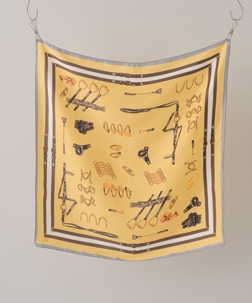 KATHARINE ROSS（キャサリンロス）の「【KATHARINE ROSS】クラシカル馬具柄ミニスカーフ WEB限定（バンダナ/スカーフ・レディース・ピンク/ミント/イエロー/アイボリー・MEDIUM）」の17枚目の写真