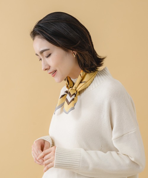 KATHARINE ROSS（キャサリンロス）の「【KATHARINE ROSS】クラシカル馬具柄ミニスカーフ WEB限定（バンダナ/スカーフ・レディース・ピンク/ミント/イエロー/アイボリー・MEDIUM）」の13枚目の写真