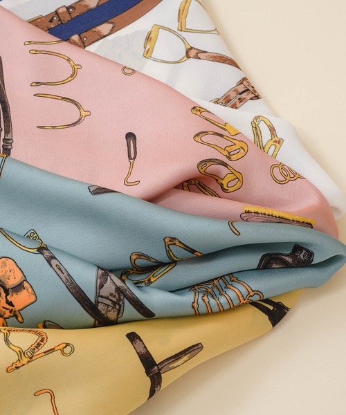 KATHARINE ROSS（キャサリンロス）の「【KATHARINE ROSS】クラシカル馬具柄ミニスカーフ WEB限定（バンダナ/スカーフ・レディース・ピンク/ミント/イエロー/アイボリー・MEDIUM）」の18枚目の写真