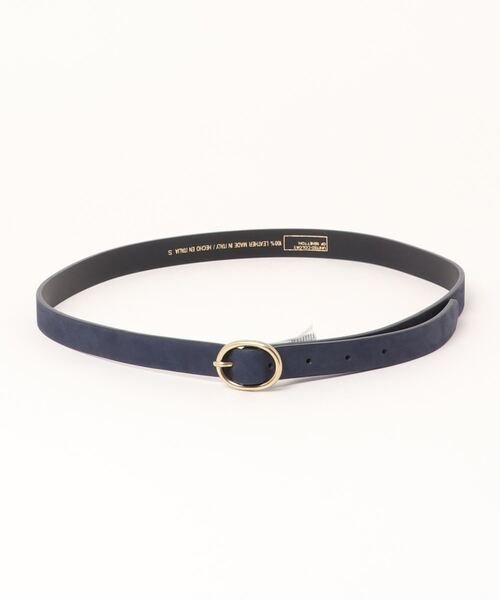 BENETTON (UNITED COLORS OF BENETTON)(ベネトンユナイテッドカラーズオブベネトン)の「イタリア製オーバルバックルスエードレザー細ベルト(ベルト・レディース・ベージュ/ブルー系その他/ブラック・LARGE/MEDIUM/SMALL)」の7枚目の写真