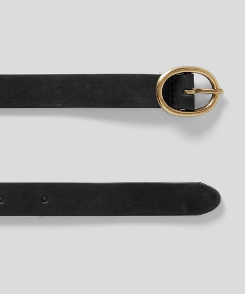 BENETTON (UNITED COLORS OF BENETTON)(ベネトンユナイテッドカラーズオブベネトン)の「イタリア製オーバルバックルスエードレザー細ベルト(ベルト・レディース・ベージュ/ブルー系その他/ブラック・LARGE/MEDIUM/SMALL)」の5枚目の写真