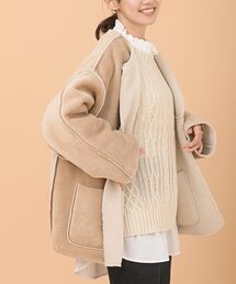 リバーシブルショートコート