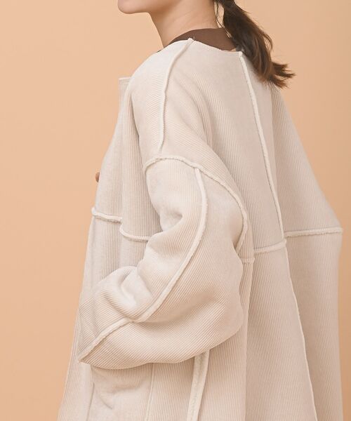 rps(アールピーエス)の「リバーシブルショートコート(その他アウター・レディース・ベージュ/アイボリー/キャメル・M)」の9枚目の写真