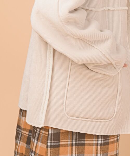 rps(アールピーエス)の「リバーシブルショートコート(その他アウター・レディース・ベージュ/アイボリー/キャメル・M)」の11枚目の写真