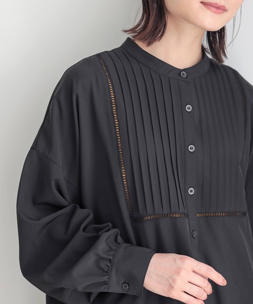 osharewalker（オシャレウォーカー）の「『ピンタックはしごレースブラウス』（シャツ/ブラウス・レディース・ライトベージュ/テラコッタ/ブラック・FREE）」の10枚目の写真