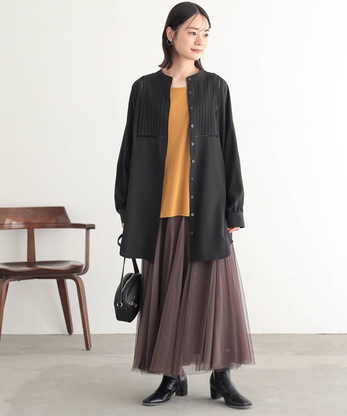 osharewalker（オシャレウォーカー）の「『ピンタックはしごレースブラウス』（シャツ/ブラウス・レディース・ライトベージュ/テラコッタ/ブラック・FREE）」の15枚目の写真