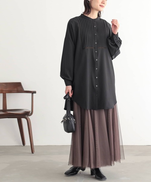 osharewalker（オシャレウォーカー）の「『ピンタックはしごレースブラウス』（シャツ/ブラウス・レディース・ライトベージュ/テラコッタ/ブラック・FREE）」の13枚目の写真