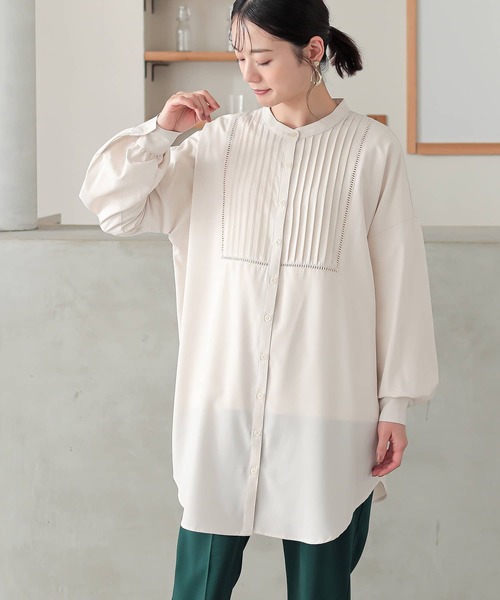 osharewalker（オシャレウォーカー）の「『ピンタックはしごレースブラウス』（シャツ/ブラウス・レディース・ライトベージュ/テラコッタ/ブラック・FREE）」の17枚目の写真