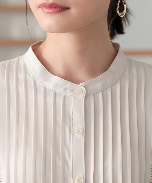 osharewalker（オシャレウォーカー）の「『ピンタックはしごレースブラウス』（シャツ/ブラウス・レディース・ライトベージュ/テラコッタ/ブラック・FREE）」の20枚目の写真