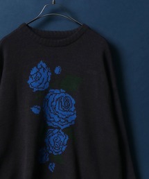 ANPAS(ApX)Rose Pattern Oversized Jacquard Knit Pullover/KN I[o[TCY WK[h jbg vI[o[(jbg/Z[^[)