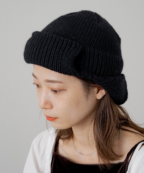Kastane（カスタネ）の「List Fright Watch（ニットキャップ/ビーニー・レディース・ブラック/アイボリー・FREE）」の4枚目の写真