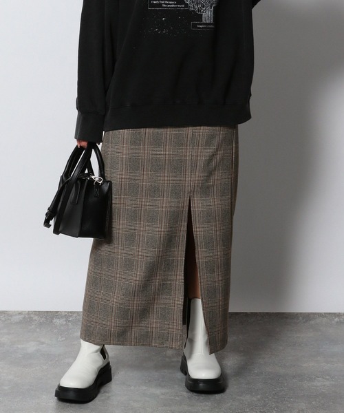 PAGEBOY（ページボーイ）の「チェックナロースカート（スカート・レディース・グリーン系その他/ブルー系その他/グレー系その他・FREE）」の4枚目の写真