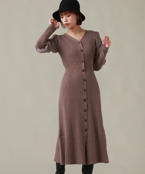 セール 袖シアーニットワンピース ワンピース Cheek チーク のファッション通販 Zozotown