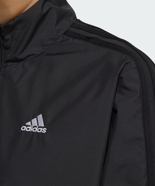 adidas(アディダス)の「スリーストライプス レギュラーフィット ウインドブレーカージャケット / アディダス(ナイロンジャケット・レディース・ブラック×ブラック/ブルー/ブラック×ホワイト・LARGE/MEDIUM/SMALL/XX-LARGE/X-LARGE)」の6枚目の写真
