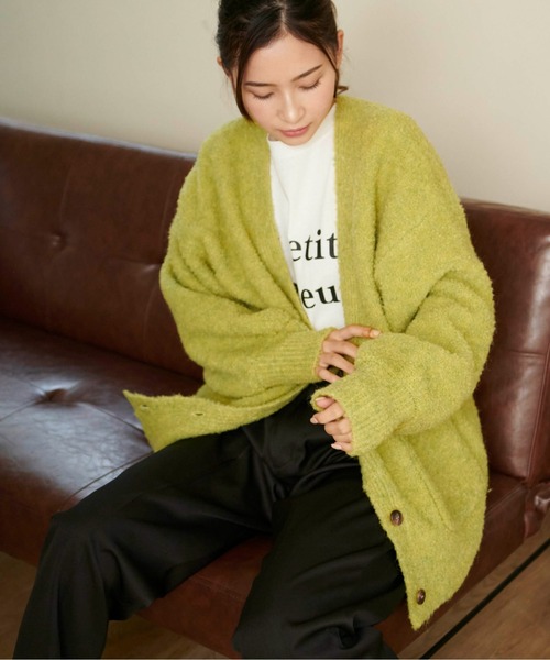 FREE'S MART（フリーズマート）の「ミックスブークレーニットカーディガン（カーディガン/ボレロ・レディース・ブルー/グレー/ピンク/ライトグリーン/グレー系その他・FREE）」の15枚目の写真