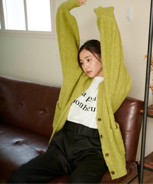 FREE'S MART（フリーズマート）の「ミックスブークレーニットカーディガン（カーディガン/ボレロ・レディース・ブルー/グレー/ピンク/ライトグリーン/グレー系その他・FREE）」の17枚目の写真