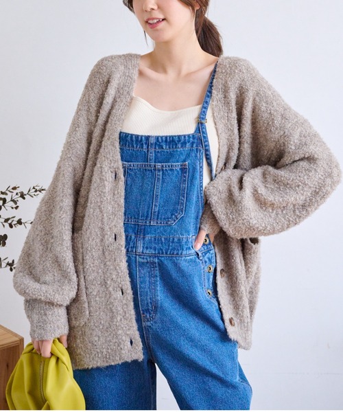 FREE'S MART（フリーズマート）の「ミックスブークレーニットカーディガン（カーディガン/ボレロ・レディース・ブルー/グレー/ピンク/ライトグリーン/グレー系その他・FREE）」の6枚目の写真