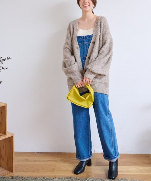 FREE'S MART（フリーズマート）の「ミックスブークレーニットカーディガン（カーディガン/ボレロ・レディース・ブルー/グレー/ピンク/ライトグリーン/グレー系その他・FREE）」の9枚目の写真