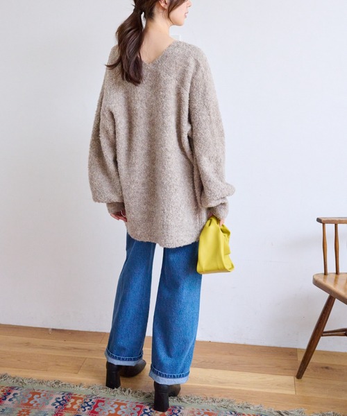 FREE'S MART（フリーズマート）の「ミックスブークレーニットカーディガン（カーディガン/ボレロ・レディース・ブルー/グレー/ピンク/ライトグリーン/グレー系その他・FREE）」の12枚目の写真