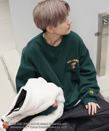 Tom＆Jerry | 【TOM&JERRY / トムとジェリー】バックプリント / ワンポイント刺繍 / ピグメント加工 プリントスウェット(スウェット)