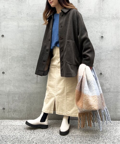 LBC（エルビーシー）の「ポンチョライクミドルアウター（ブルゾン・レディース・グレー/ベージュ・M）」の18枚目の写真