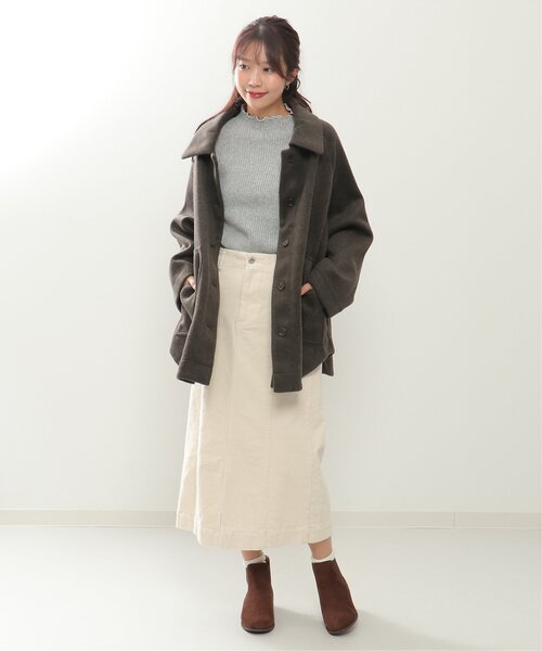 LBC（エルビーシー）の「ポンチョライクミドルアウター（ブルゾン・レディース・グレー/ベージュ・M）」の15枚目の写真