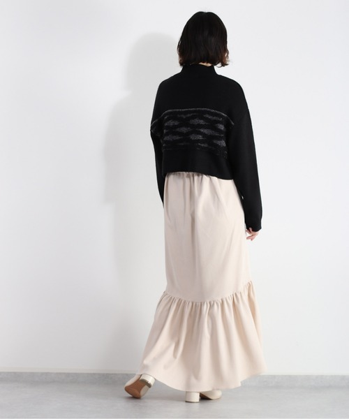 cepo(セポ)の「ティアードギャザースカート(スカート・レディース・チャコール/グリーン/オフホワイト・M)」の10枚目の写真