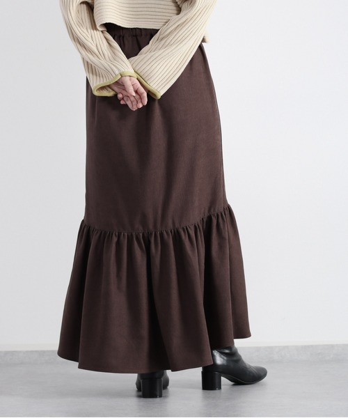 cepo(セポ)の「ティアードギャザースカート(スカート・レディース・チャコール/グリーン/オフホワイト・M)」の20枚目の写真