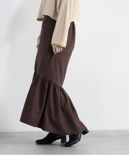 cepo(セポ)の「ティアードギャザースカート(スカート・レディース・チャコール/グリーン/オフホワイト・M)」の18枚目の写真