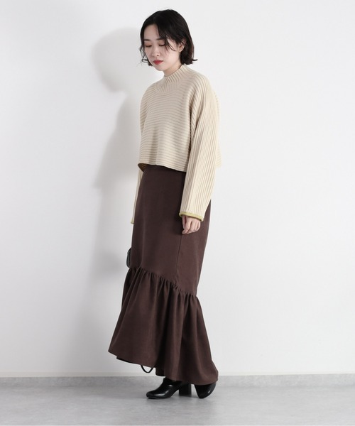 cepo(セポ)の「ティアードギャザースカート(スカート・レディース・チャコール/グリーン/オフホワイト・M)」の22枚目の写真