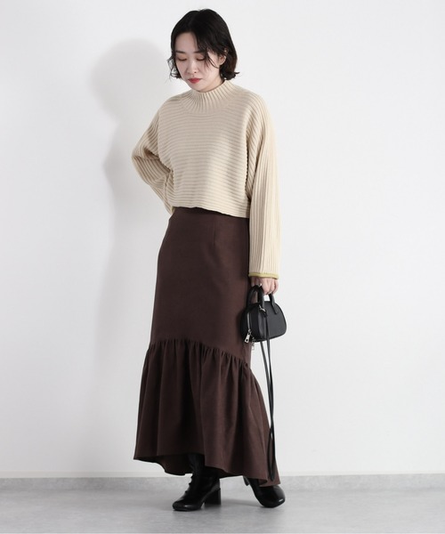 cepo(セポ)の「ティアードギャザースカート(スカート・レディース・チャコール/グリーン/オフホワイト・M)」の21枚目の写真