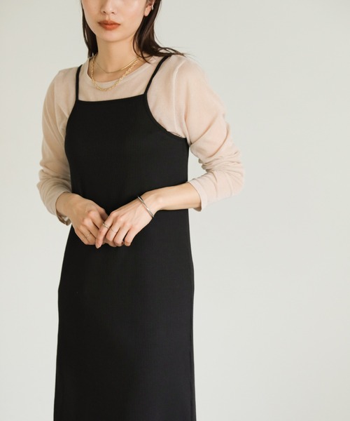 select MOCA(セレクトモカ)の「ボレロ&キャミワンピースセットアップ(セットアップ・レディース・グレー/ブラック/ブルーグリーン・FREE)」の16枚目の写真