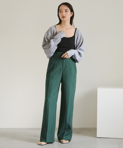 select MOCA(セレクトモカ)の「ボレロ&キャミワンピースセットアップ(セットアップ・レディース・グレー/ブラック/ブルーグリーン・FREE)」の6枚目の写真
