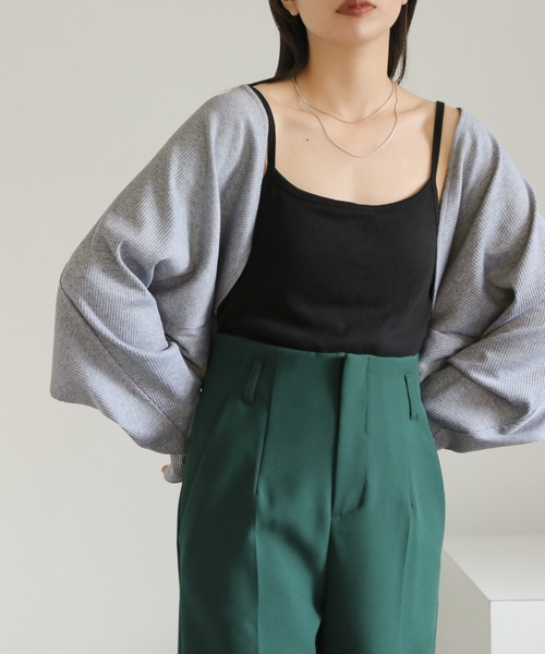 select MOCA(セレクトモカ)の「ボレロ&キャミワンピースセットアップ(セットアップ・レディース・グレー/ブラック/ブルーグリーン・FREE)」の17枚目の写真