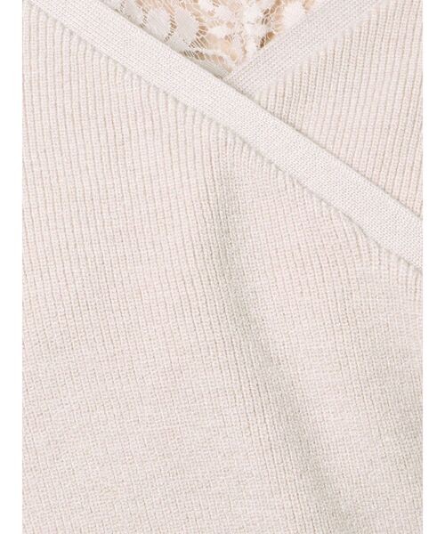 LAGUNAMOON(ラグナムーン)の「レースレイヤードカシュクールニットプルオーバー(ニット/セーター・レディース・ライトグレー/ミント/ブラック・FREE)」の8枚目の写真