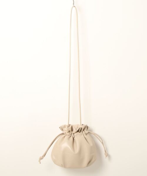 apres jour mignon(アプレジュールミニョン)の「【apresjour mignon×ARIAZ】巾着ショルダーバッグ(ショルダーバッグ・レディース・アイボリー/ブラック・ONESIZE)」の7枚目の写真