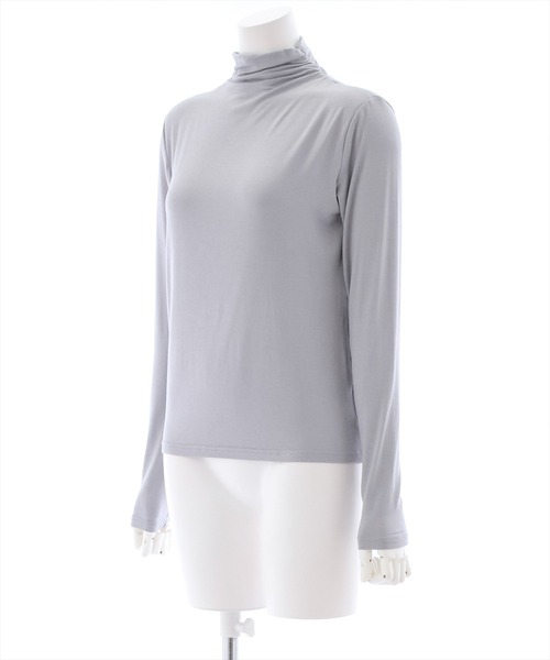 clear（クリア）の「ギャザーネックベーシックカットソートップス（Tシャツ/カットソー・レディース・グレー/オフホワイト/ブラック/ブルー・F）」の10枚目の写真