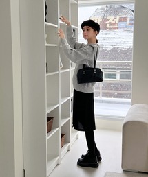 by muni:r | オーバーフィットラウンドカラーニット(ニット/セーター)